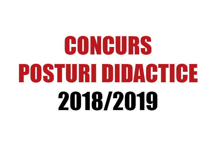 concurs posturi didactice 2018/2019