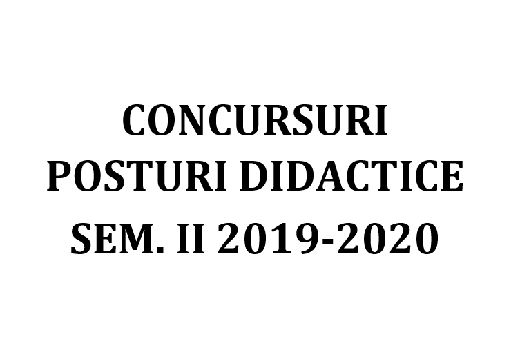 concurs posturi didactice 2020 sem. ii