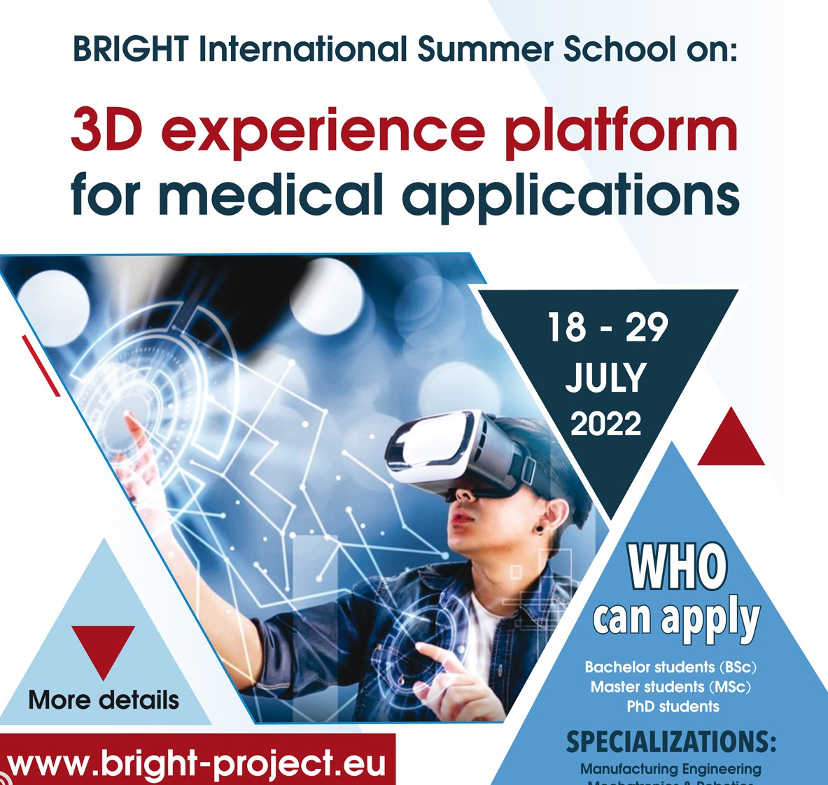 platformă experimentală 3d pentru aplicaţii medicale - școală internațională de vară