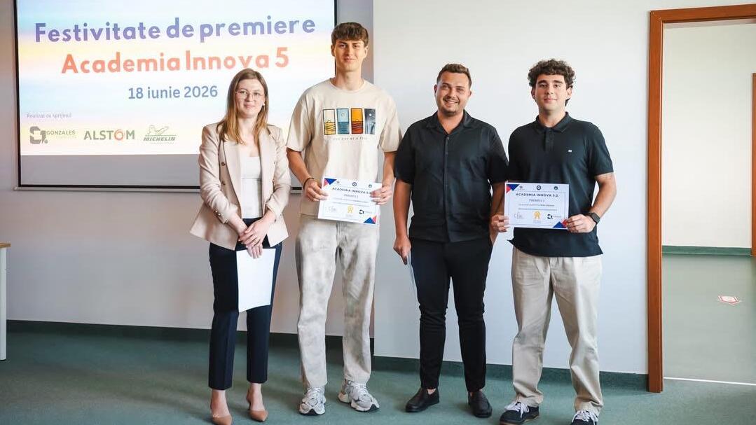 Studenții Universității Tehnice din Cluj-Napoca premiați la Academia Innova 5.0